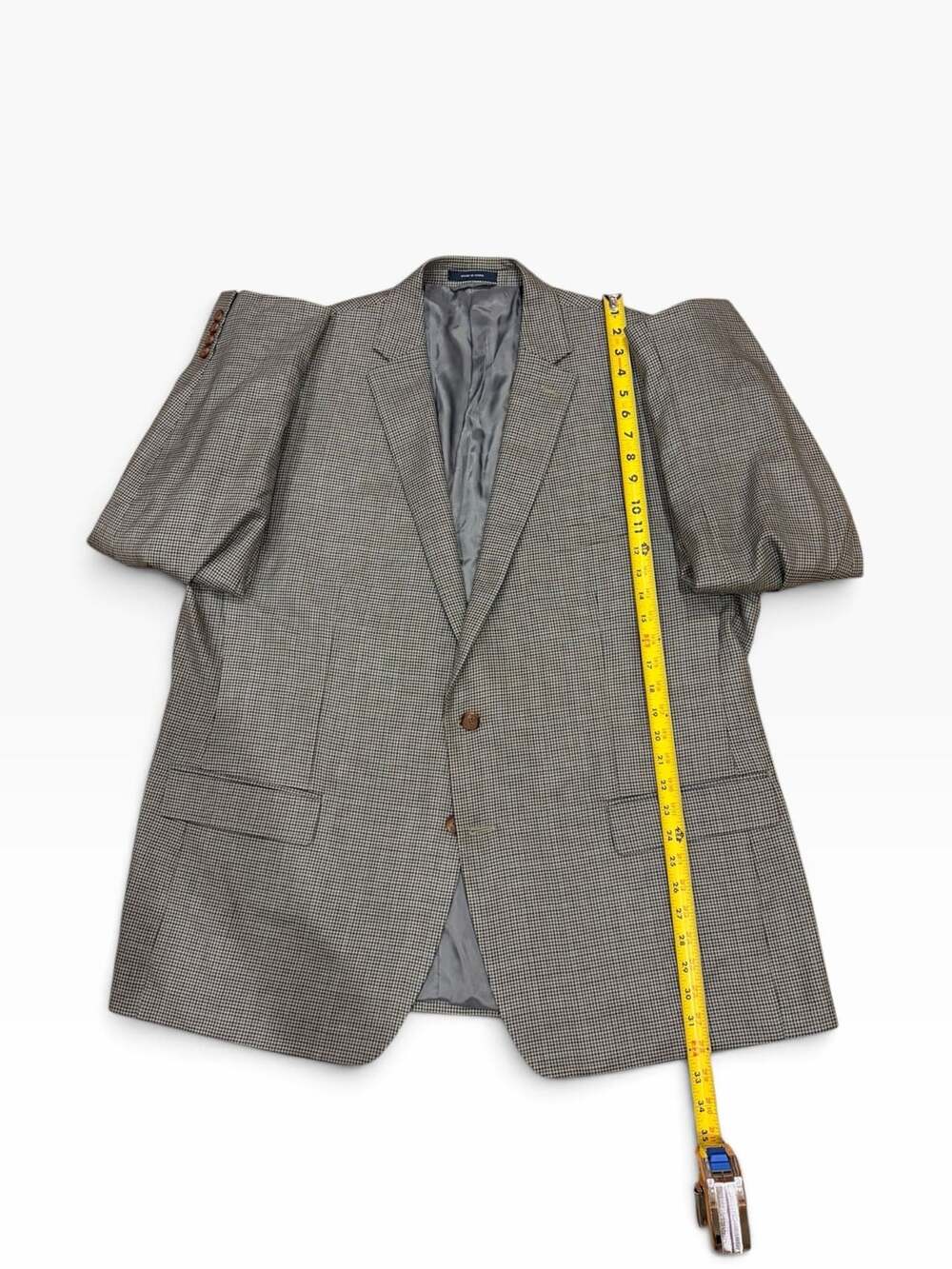Ralph Ralph Lauren Wool Silk Checked Paisley Brown Gray Suit Jacket Blazer - Picture 6 of 7